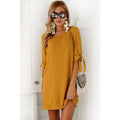 Img 10 - Popular Solid Colored Round-Neck Dress