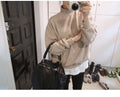 IMG 105 of Korea Solid Colored Thick Sweatshirt Women High Collar Loose Baseball Jersey Student Outerwear
