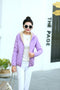 Europe Chequered Embroidered Flower Short Cardigan Thick Jacket Outerwear