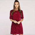 Img 3 - Trendy Solid Colored Mini Short Sleeve Women Dress