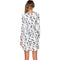 Img 9 - Europe Women Trendy Digital Printed Round-Neck Fold Slimming Long Sleeved Dress