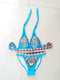 Digital Printed Two Piece Swimsuit Cultural Style Bikini High Waist Women Swimwear