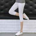 Img 4 - Summer Modal Three Quarter High Waist Thin Korean Slimming Outdoor Plus Size Slim-Look Women Pants Leggings
