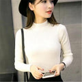Img 2 - Korean Half-Height Collar Solid Colored Slim Look Long Sleeved Undershirt Sweater Minimalist All-Matching Women