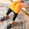 Img 4 - Thin Gloss Pants Leggings Women Outdoor Black Slim Fit Slim-Look Mid-Length Three Quarter Ankle-Length Step-Over Leggings