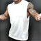 Img 1 - Men Muscle Solid Colored Sporty Fitness Tank Top Multicolor Cotton Splitted Tank Top