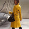 Europe Women Mid-Length Splitted Slim Look Coat Outerwear