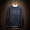 Round-Neck Pullover Vintage Personality Sweater Trendy Embroidery Thick Outerwear