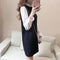 Img 2 - Plus Size Women Long Sleeved Dress Slim-Look Korean Dress