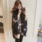 Korean Vintage High Collar Chequered Fringe Sweater Women Mid-Length Shawl Outerwear