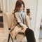 Img 1 - Korean Vintage High Collar Chequered Fringe Sweater Women Mid-Length Shawl