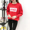 Women Thick Long Sleeved Sweatshirt Student BF Loose All-Matching Tops Outerwear