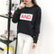 Women Thick Long Sleeved Sweatshirt Student BF Loose All-Matching Tops Outerwear