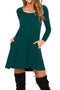 Img 9 - Long Sleeved Solid Colored Loose Pocket Dress Plus Size Women Dress