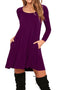 Img 7 - Long Sleeved Solid Colored Loose Pocket Dress Plus Size Women Dress