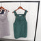 Img 2 - Summer Korean Vintage College Strap Skirt Pocket Straight Dress Tank Top Pocket Dress