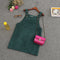 Img 4 - Summer Korean Vintage College Strap Skirt Pocket Straight Dress Tank Top Pocket Dress