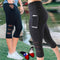 Img 1 - Popular Three Quarter Jogging Sporty Fitness Side Pocket Mobile Phone Mesh Yoga Women Slimming Pants