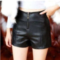 Img 6 - Trendy Leather Pants Women PUShorts Slim Look Casual Wide Leg Loose High Waist