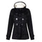 Popular Plus Size Women Pocket Hooded Long Sleeved Jacket Outerwear