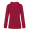 IMG 136 of Popular Plus Size Women Pocket Hooded Long Sleeved Jacket Outerwear