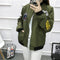 IMG 115 of Korean bfBaseball Jersey Short Loose Long Sleeved Jacket Student Plus Size Tops Outerwear