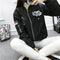 IMG 123 of Korean bfBaseball Jersey Short Loose Long Sleeved Jacket Student Plus Size Tops Outerwear