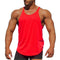 Hot Selling Solid Colored Men Sporty Tank Top Cotton Fitness Strap Tank Top