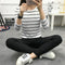 Img 8 - Korean Round-Neck Striped Printed Long Sleeved tT-Shirt Women Student Casual Slim Look Undershirt Tops