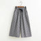 Img 3 - Japanese Mori Matching College Chequered Printed Lace Loose Slim Look Casual Wide Leg Pants