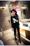 IMG 112 of Korean Women Shorter-Front-Longer-Back Splitted MAlphabets Printed Long Sleeved T-Shirt Thin Sweatshirt Outerwear