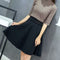 Img 3 - Skirt Plus Size High Waist Anti-Exposed Flare Pleated Skirt