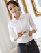 Img 3 - Thick Korean Long Sleeved White Shirt Student Women Plus Size Short Blouse