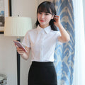 Img 4 - Thick Korean Long Sleeved White Shirt Student Women Plus Size Short Blouse