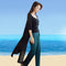 Img 1 - Lengthen Loose Plus Size Mid-Length Beach Knitted Cardigan Bat Holiday Sunscreen
