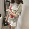 Img 4 - Korean Trendy Loose Round-Neck Women See Through Tops Undershirt Summer Ripped Short Sleeve T-Shirt