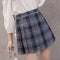 Img 8 - Pleated Women Student Korean All-Matching High Waist A Line Chequered Skirt