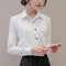 Img 4 - Slim Look Blouse Long Sleeved Korean Uniform Formal Plus Size Shirt Chiffon Blouse