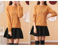 IMG 120 of Women Korean Loose Round-Neck Long Sleeved Embroidered Flower Sweater Undershirt Outerwear