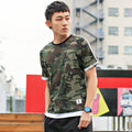 Img 9 - Summer Striped Loose Korean Three-Quarter Length Sleeves Mid-Length T-Shirt Trendy Men T-Shirt