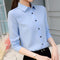 Img 12 - Slim Look Blouse Long Sleeved Korean Uniform Formal Plus Size Shirt Chiffon Blouse