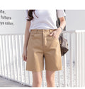 IMG 109 of Summer Korean Colourful High Waist Shorts Women Loose Student Candy Colors Bermuda Shorts