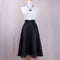 Img 4 - Bow Flare Europe High Waist Mid-Length A-Line Skirt