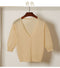 IMG 111 of Matching Silk V-Neck Tops Sunscreen Cardigan Sweater Women Summer Thin Short Half Sleeved Outerwear