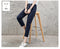 IMG 116 of Cotton Blend Ankle-Length Pants Summer Thin Straight Loose Casual Women Slim-Fit Pants