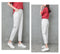 IMG 115 of Cotton Blend Ankle-Length Pants Summer Thin Straight Loose Casual Women Slim-Fit Pants