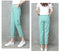 IMG 128 of Cotton Blend Ankle-Length Pants Summer Thin Straight Loose Casual Women Slim-Fit Pants