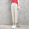 Img 6 - Cotton Blend Ankle-Length Pants Summer Thin Straight Loose Casual Women Slim-Fit