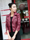 Img 3 - Korean Women PUJacket Short Slim Look Cardigan Bike Jacket H