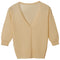 Img 5 - Matching Silk V-Neck Tops Sunscreen Cardigan Sweater Women Summer Thin Short Half Sleeved